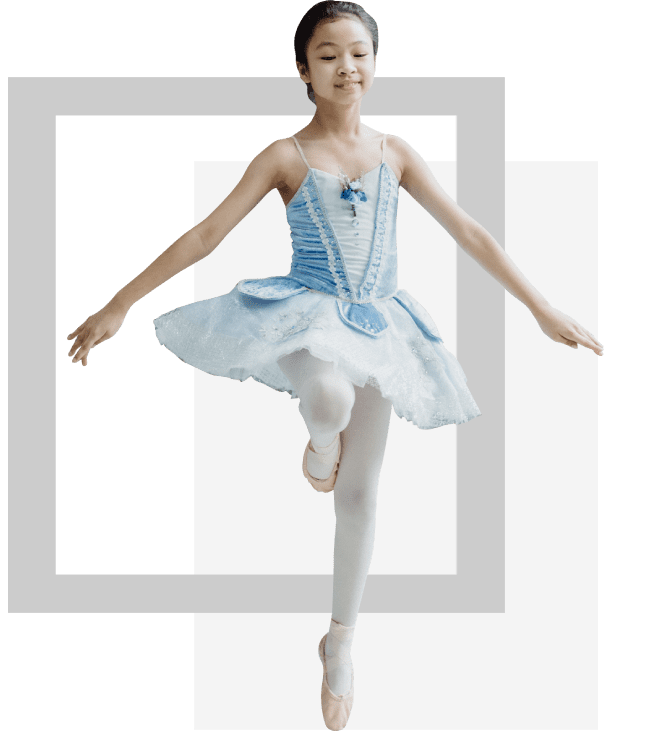 Little girl in ballet pose