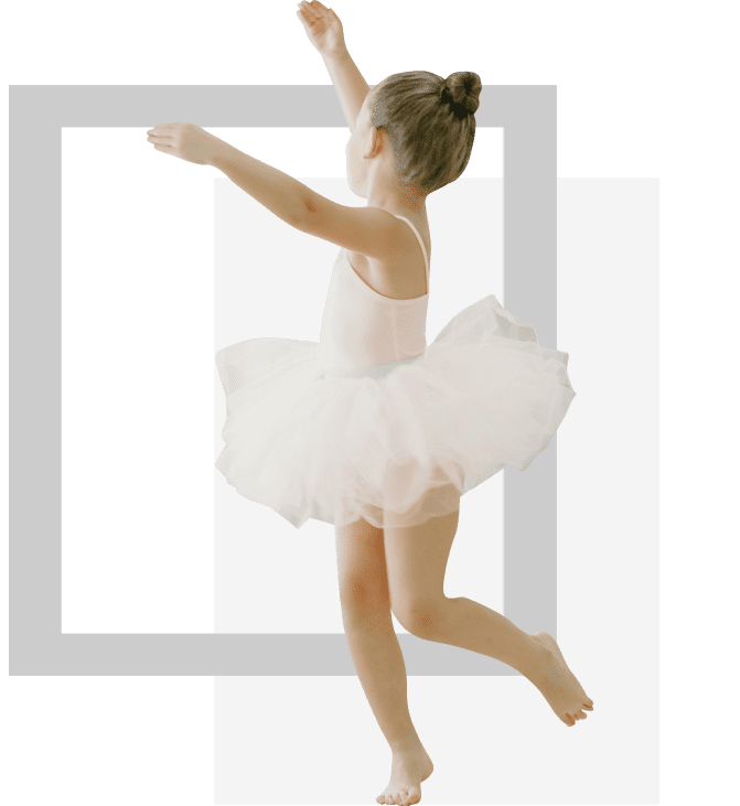 Little girl in ballet pose