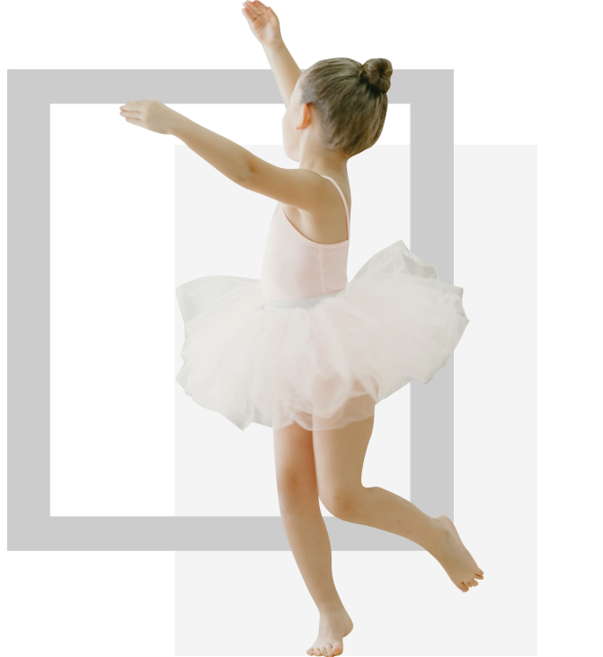 Little girl in ballet pose